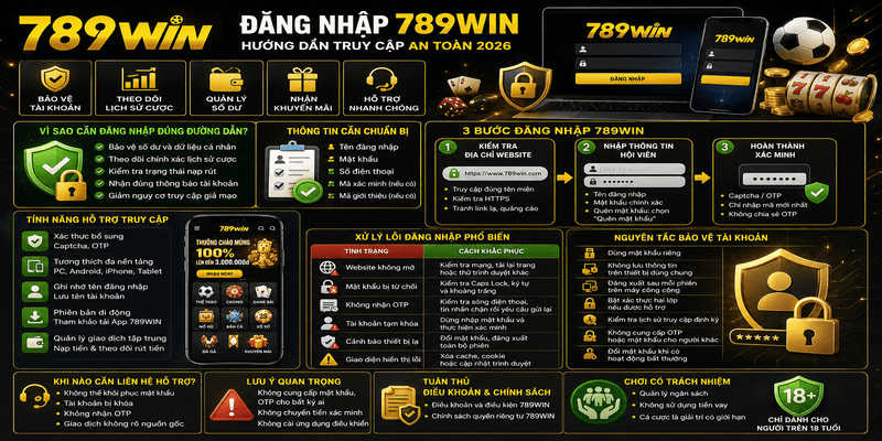 Đăng Nhập 789WIN – Hướng Dẫn Truy Cập An Toàn 2026