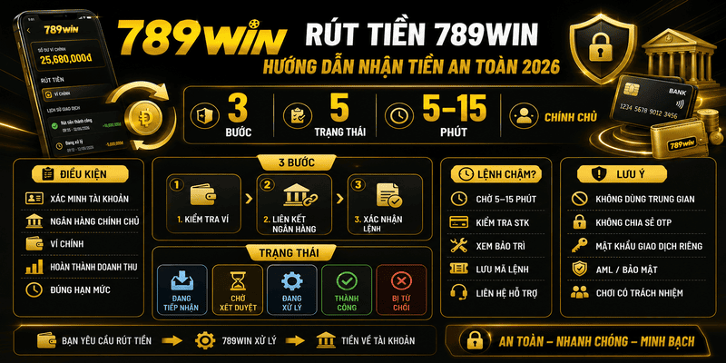 Rút Tiền 789WIN – Hướng Dẫn Giao Dịch An Toàn 2026